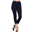 thumbnail image 3 of Hitime High Waisted Capri Leggings for Women Tummy Control Workout Pants for Women, Capri Length Navy S-M, 3 of 7