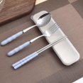 thumbnail image 3 of Birdeem 3-In-1 Stainless Steel Fork Spoon Chopsticks Set Travel Set with Plastic Case, 3 of 10