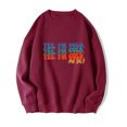 thumbnail image 1 of 50 % de Rabais Liquidation Chandail en Molleton Surdimensionné pour Femmes 2023 Mode Femme Imprimé Col Rond Manches Longues Chandails en Molleton Sans Capuche T-Shirt Hauts Amples Blouse, 1 of 2