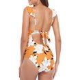 thumbnail image 2 of Womens One Piece Ruffle Cut Out Swimsuits Strappy Monokinis Bathing Suits, 2 of 6