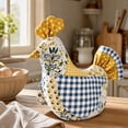 thumbnail image 2 of Handmade Hen Shaped Oven Mitt and Pot Holder Set Quilted Heat Resistant Kitchen Gloves for Baking Cooking and Farmhouse Kitchen Decor, 2 of 6