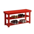 thumbnail image 1 of Convenience Concepts Oxford Utility Mudroom Entryway Bench in Red Wood Finish, 1 of 3