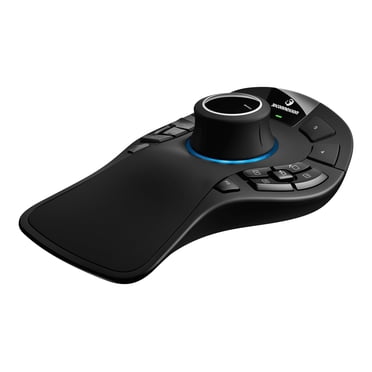 3Dconnexion SpaceMouse Pro Wireless - Édition Bluetooth - Souris 3D - Ergonomique - 15 Boutons - Sans Fil - 2,4 GHz, Bluetooth, USB-C - Récepteur Sans Fil USB