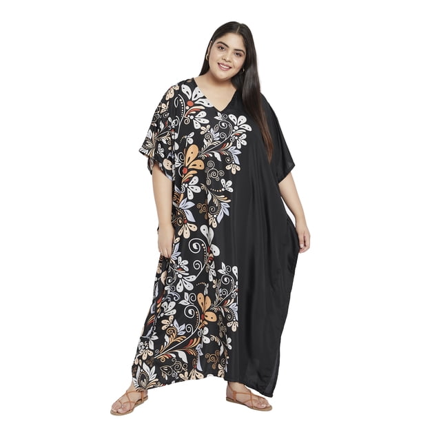 Caftans Longs pour Femmes Grande Taille Robe Caftan Robe de Soirée Fête Été Plage Robe d'Été Manches Kimono Longues Robes Décontractées en Ligne