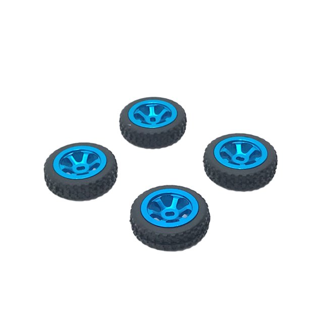 maskred 4pcs/set RC Car Wheel Rim Tire Modification Parts For 1/28 Wltoys K969 RC Car Vehicle Upgrade Wheel blue 1Set