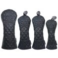 thumbnail image 1 of Golf Wood Cover Skull For Driver Fairway Hybrid Waterproof Protector Set PU Leather Soft Durable Golf Club Covers Black 135UT, 1 of 6