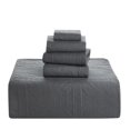 thumbnail image 4 of Clara Clark Home Quilt Set Bedspread - Ultra Soft Microfiber Embossed Grid Weave Pinsonic Lightweight Coverlet - Quilted Comforter 5 Piece Bedding Set - 2 Pillow Shams, 2 Euro Shams - Twin, Gray, 4 of 4