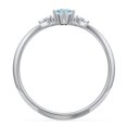 thumbnail image 4 of Birthstone Oval Ring with Shoulder Accents - Blue Topaz (December), 4 of 5