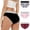 Wine, variant on EGNMCR Women's Cotton Underwear, High Waist Breathable Briefs, Soft Underpants, Ladies Stretch Panties 3PC Women's Comfortable High Waisted Panties Women's Physiological Underpants Women Panties