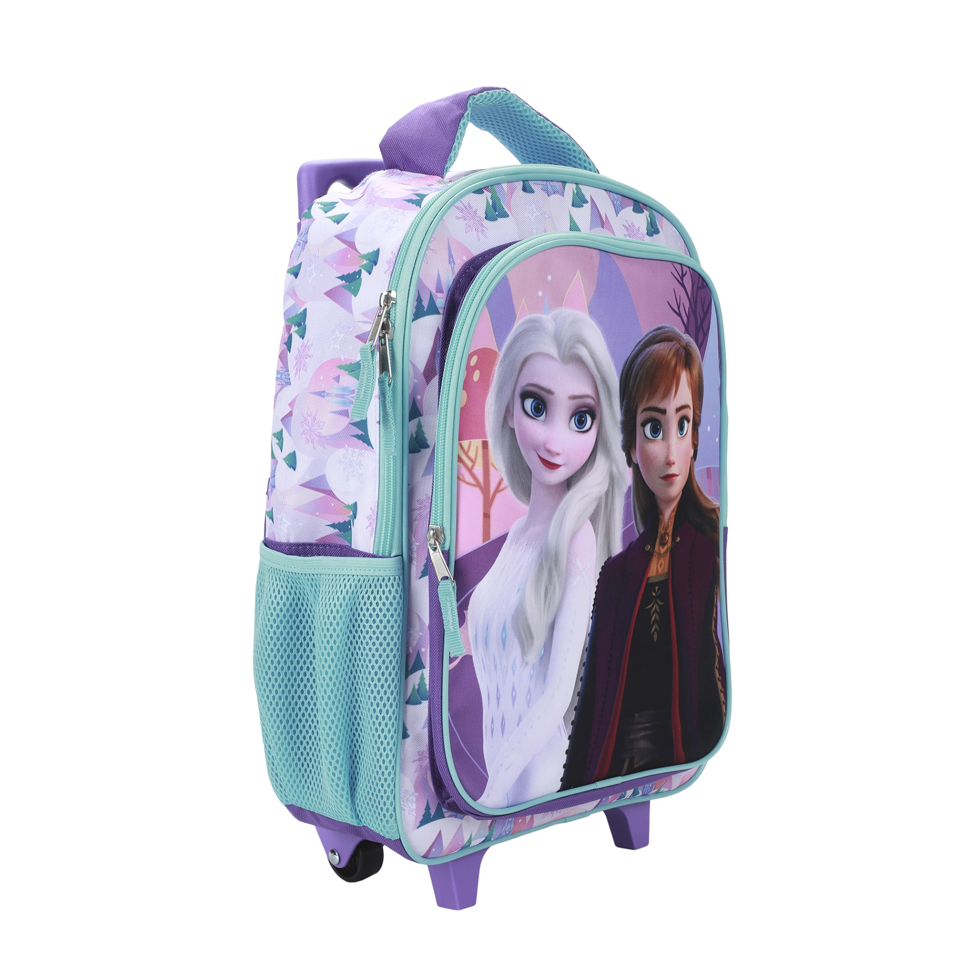Sac à dos à roulettes de 16 po Disney La Reine des Neiges avec imprimé Anna et Elsa