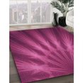 thumbnail image 3 of Ahgly Tapis d'Intérieur Lavable en Machine Carré Transitionnel Rose Néon, 4 Pieds Carré, 3 of 7