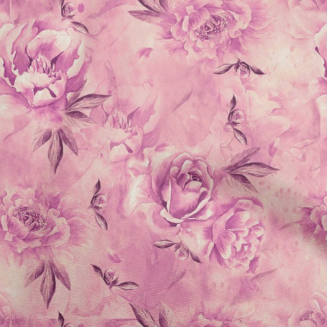 oneOone Cotton Flex Fuschia Pink Fabric Florals Craft Projects Decor Fabric Printed By The Yard 40 Inch Wide