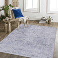 thumbnail image 1 of Blue Washable Rug 5x8 Area Rug (Blue+Cream, 5' x 8'), 1 of 5
