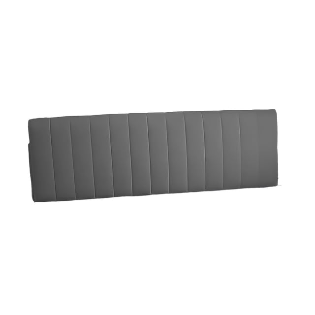 Grey Quilted Thickened Vertical Stripe Headboard Cover Dust Proof Washable Fitted Design Multiple Sizes