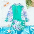 thumbnail image 3 of Kid Girl Swimsuits 2 Piece Summer Tankini Swimwear Ruffle Swimwear Bathing Suit 10-11, 3 of 3