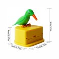 thumbnail image 3 of Baodh Toothpick Box Toothpick Storage Case Automatic toothpick dispenser Dispenser Bird Shape ABS Plastic Holder, Green, Yellow, 3 of 9