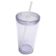 thumbnail image 1 of Transparent Water Cup Clearance! Hilingoto Kitchen Cups, Classic Acrylic Tumbler with Lid and | 16Oz Premium Insulated Iced Coffee Cups Double Wall Reusable Plastic Cups Clear 1 Pack, 1 of 7