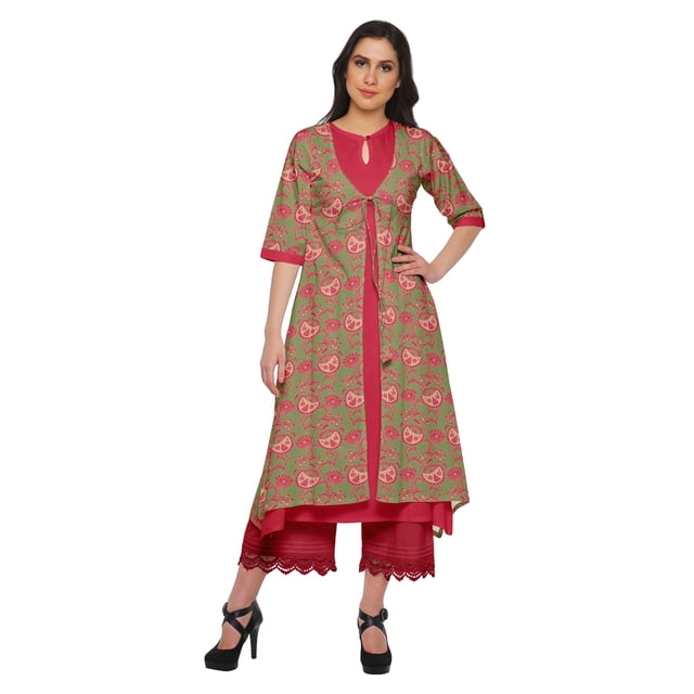 Moomaya Kurta Pakistanaise Ensemble de Veste Palazzo pour Femmes Tenue Indienne Vêtement Ethnique