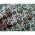 thumbnail image 4 of oneOone Silk Tabby Fabric Leaves & Floral Block Printed Fabric 1 Yard 42 Inch Wide, 4 of 4