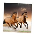 thumbnail image 1 of veasfak 2 Pcs/ensemble Rideaux Thermiques Occultants en Polyester Imprimé Chevaux de Bain, 1 of 7
