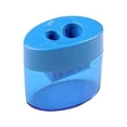 thumbnail image 2 of FHBVT Double Hole Pencil Sharpener for Kids Portable Oval Manual Sharpener Carbon Steel Blade Transparent Leak-Proof Shavings Container Safe Rounded Design for School Office Students Teachers Artist, 2 of 7