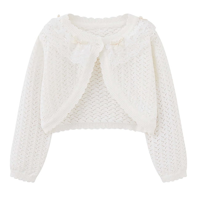 RXIRUCGD Manteau/veste Décontracté(E) à Capuche pour Enfants, à la Mode et Mignon(E), avec Nœud, Coupe Ample, Boutonné(E), Perforé(E), Col Rond, Manches Longues ( Beige, Taille : 4-5 Ans )