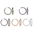 thumbnail image 3 of Women Hoop Earrings Decorative Rhinestone Ear Hoop Ear Clip Jewelry Earrings, 3 of 6