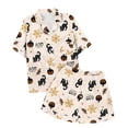 thumbnail image 4 of WEAIXIMIUNG Children's Leisure Printed Button Collar Short Sleeved Top Shorts Pajama Set 6-7 Years, 4 of 4