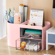 Vadktai Desk Organizer, Desk Storage Box, Vanity Organizer, Cosmetic Storage Organizer, Makeup Organizer, Mini Desk Storage for Office Supplies, Bathroom Counter or Dresser