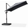 thumbnail image 2 of PURPLE LEAF Parasol Déporté Carré 10 X 10 Pi pour Terrasse Extérieure, Grand Parasol Suspendu, Parasol en Aluminium avec Rotation à 360°, Parasol de Jardin et de Piscine Ajustable, Gris, 2 of 14