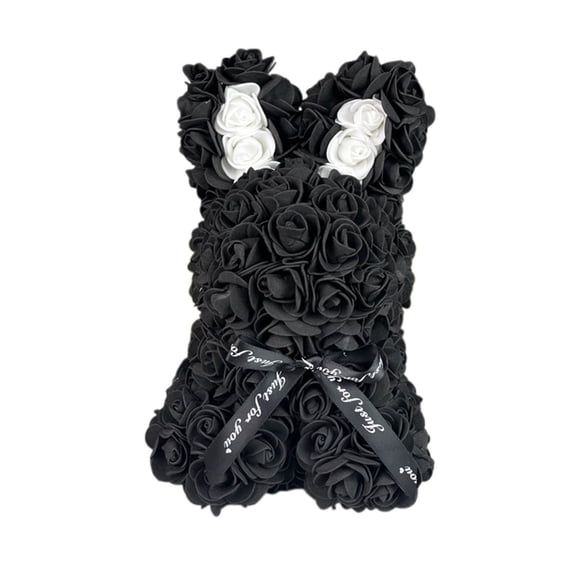 Fasiaou Lapin Rose Simulé de la Saint-Valentin Lapin Câlin Cadeau d'Anniversaire Lapin en Mousse,A
