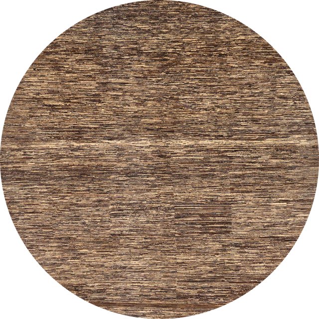 Ahgly Company Tapis d'Intérieur Ronds Abstraits Rouge Brun, Tapis de Zone Abstraits, 5 Pieds Rond