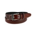 thumbnail image 1 of CTM®  1.25 Inch Wide Embossed Leather Croc Print Belt (Men's), 1 of 3