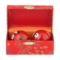 thumbnail image 1 of 2 x Balles de Santé Chinoises avec Boîte de Rangement Portable Entraînement Physique Relaxation Panda Rouge, 1 of 9