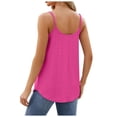 thumbnail image 5 of AherBiu Boho Tank Tops for Women Eyelet Hole Spaghetti Strap Low Cut Sleeveless Ruched Loose Shirts Blouse, 5 of 5
