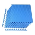 thumbnail image 1 of BalanceFrom Fitness 144sq ft Interlocking EVA Foam Exercise Mat Tiles, Blue, 1 of 12