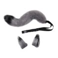 thumbnail image 3 of Ensemble de Cosplay Queue pour Chat Flexible Montre Pas de Loup avec et Artisanat et Fin Authentique Grand Application pour Spectacles de Performance et Gris, 3 of 6