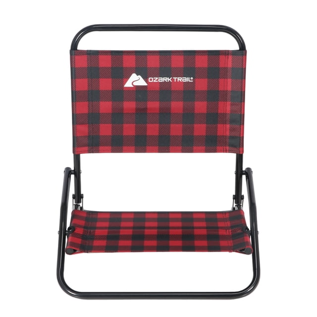 Ozark Trail Chairs and Blanket Combo, Red Black Checkered, Polyester, Canada Logo