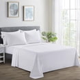 thumbnail image 1 of Marina Decoration Ultra Soft Silky Deep Pocket Solid Rayon from Bamboo Bedding All Season Sheet Set, White Color, 1 of 7