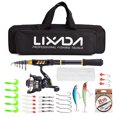 thumbnail image 1 of Lixada Fishing Rod Reel Combo Carbon Fiber Telescopic Fishing Rod Spinning Reel Fishing Line Lures H, 1 of 7