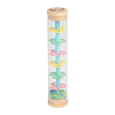 Kids Rainmaker Musical Toy Babies Educational Instrument Toy With Beads For Color Discovery, Sound And Movement