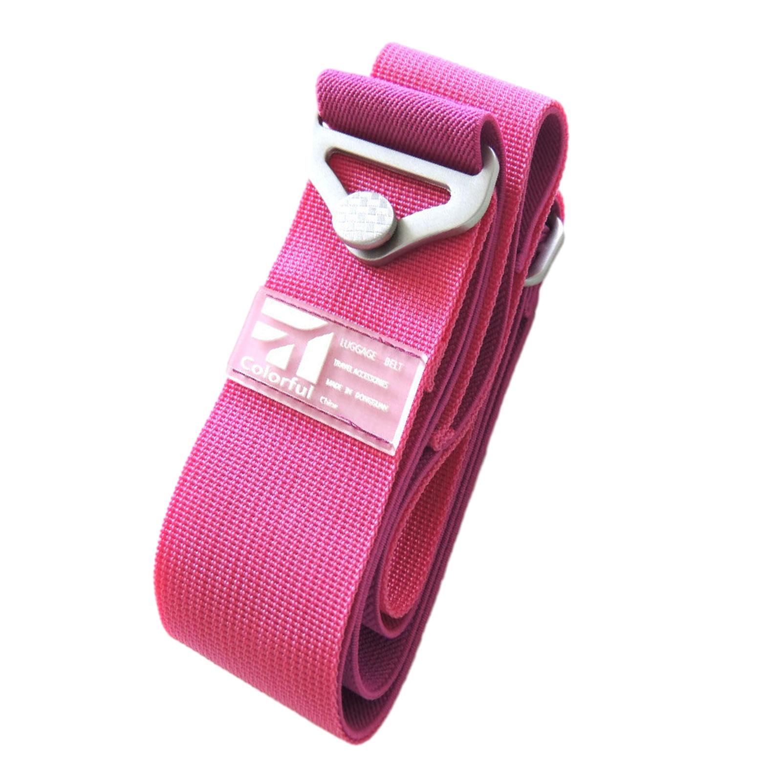 funtasica Luggage Baggage Tie Utility Straps Packing Belt Length Adjustable Suitcases Band Rose Red