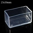 thumbnail image 1 of Luckyn Chair Leg Cap Covers Clear, 12 Pcs Rubber Chair Leg Rectangle Covers Furniture Table Feet Floor Protectors, 1 of 4