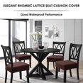 thumbnail image 4 of 4Pcs Waterproof Chair Seat Cover Seat Slipcover Stretch Jacquard Chair Seat Cushion Protector Cover Removable Wedding Banquet Square Chair Cover for Chair Home Kitchen, 4 of 11