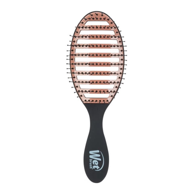 Wetbrush Ceramic Speed Dry - 1Pc hairbrush with an oval vented ceramic head and black heat-resistant bristles that gently detangle hair while blow drying, featuring a black ergonomic handle with the Wet Brush logo, ideal for reducing drying time and minimizing hair damage.