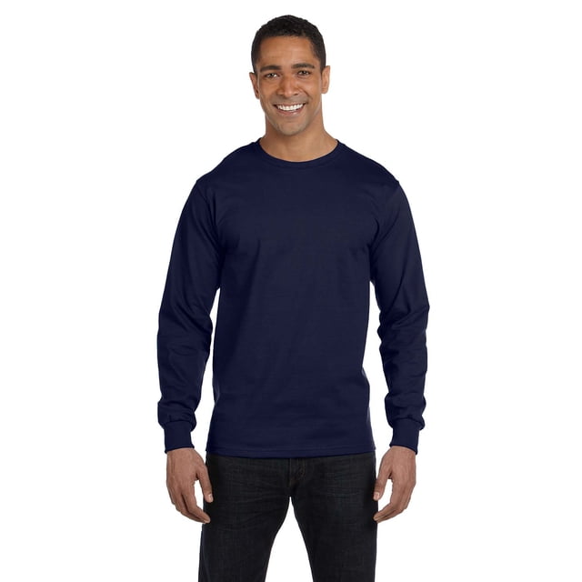 Hanes T-Shirt à Manches Longues à Col Ras du Cou Beefy pour Hommes, Style 5186
