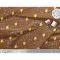 thumbnail image 3 of Soimoi Brown Poly Georgette Fabric Boxes & Coffee Cups Print Fabric by the Yard 52 Inch Wide, 3 of 3