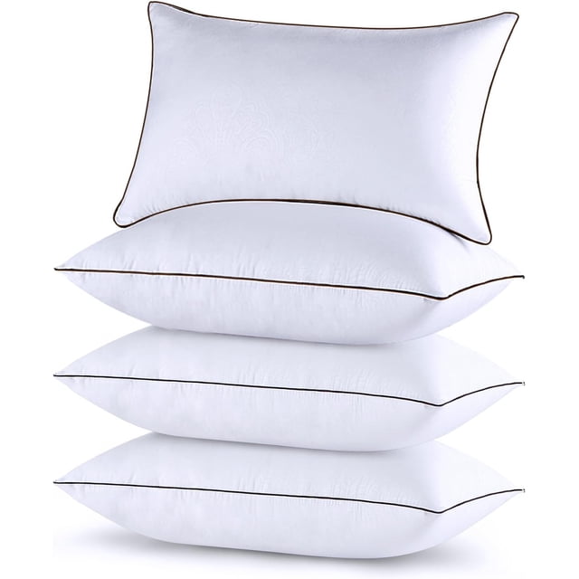 Bed Pillows Set of Cooling & Supportive Full Pillows with Down Alternative Filling for Side and Back Sleepers Hotel Quality