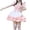 Pink, variant on French Maid Dress Pure Maid Uniform Suit Short Sleeve Square Neck Dress