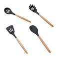 thumbnail image 3 of relayinert Kitchenware Wooden Handle Silicone Shovel Spoon Colander Brush Spatula Tool brush 1Set, 3 of 6
